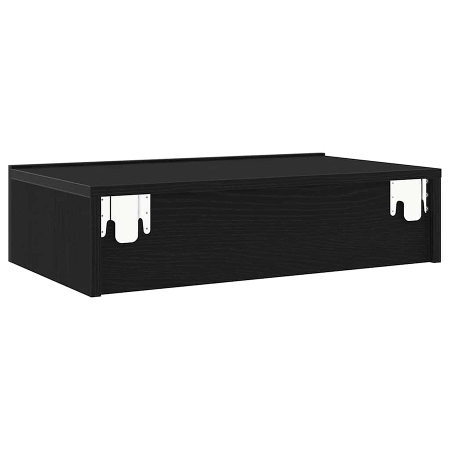 Tv-meubels met LED-verlichting 2 st 60x35x15,5 cm zwart eikenkleurig