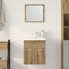 Badkamermeubelset 41x38,5x46 cm bewerkt hout eikenkleur