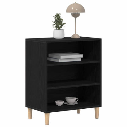 Dressoir Zwart Eiken 57 x 35 x 70 cm Bewerkt hout