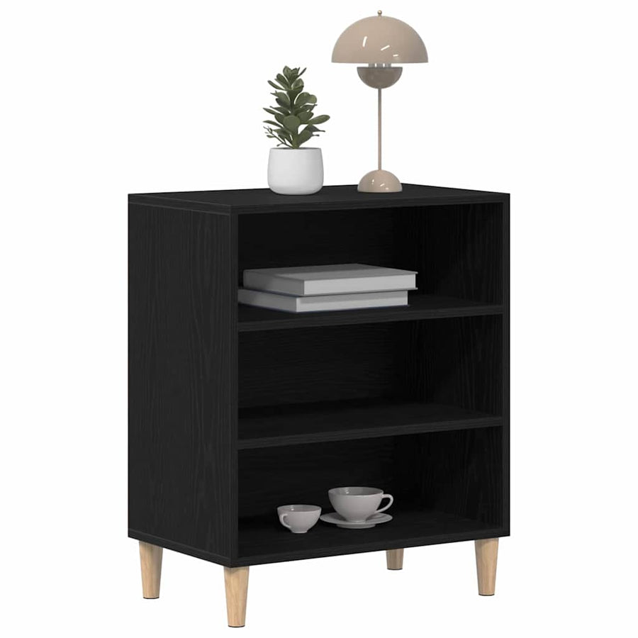 Dressoir Zwart Eiken 57 x 35 x 70 cm Bewerkt hout