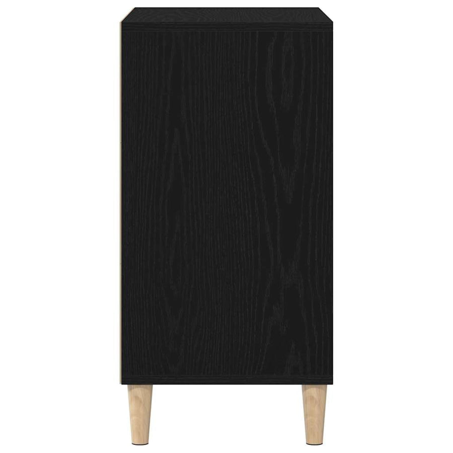 Dressoir Zwart Eiken 57 x 35 x 70 cm Bewerkt hout