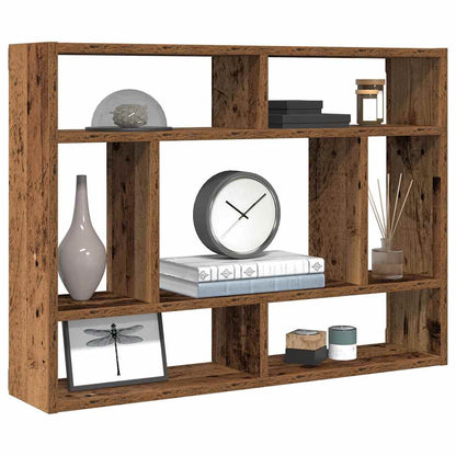 Wandschap 75x16x55 cm bewerkt hout oud houtkleurig