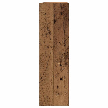 Wandschap 75x16x55 cm bewerkt hout oud houtkleurig