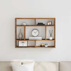 Wall shelf 75x16x55 cm treated old wood colour