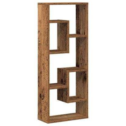 Wandplank 36x16x90 cm bewerkt hout oud houtkleurig