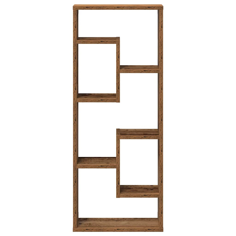 Wandplank 36x16x90 cm bewerkt hout oud houtkleurig