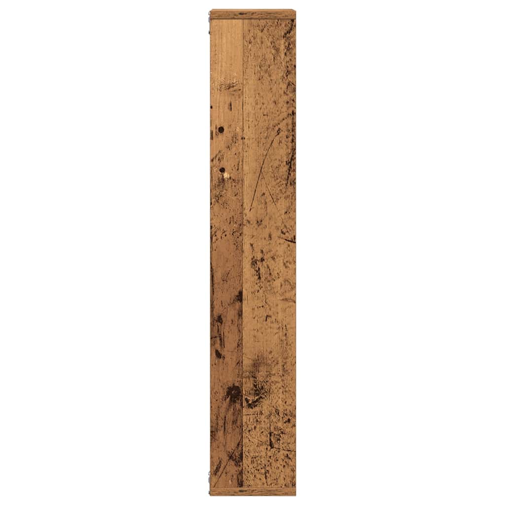 Wandplank 36x16x90 cm bewerkt hout oud houtkleurig