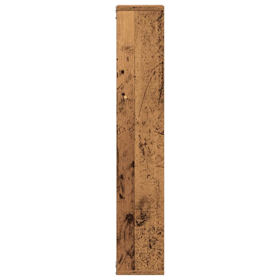 Wandplank 36x16x90 cm bewerkt hout oud houtkleurig