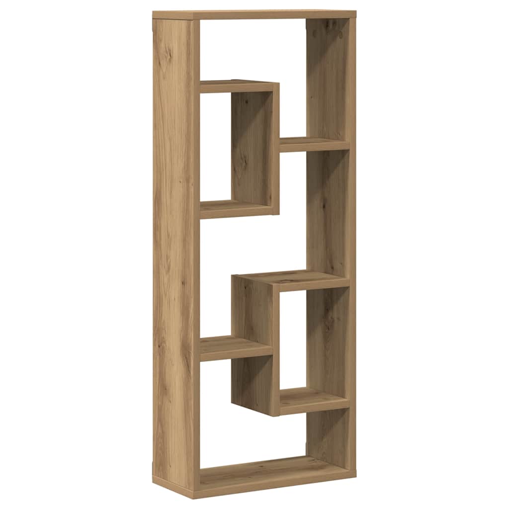 Wandplank 36x16x90 cm bewerkt hout artisanaal eikenkleurig