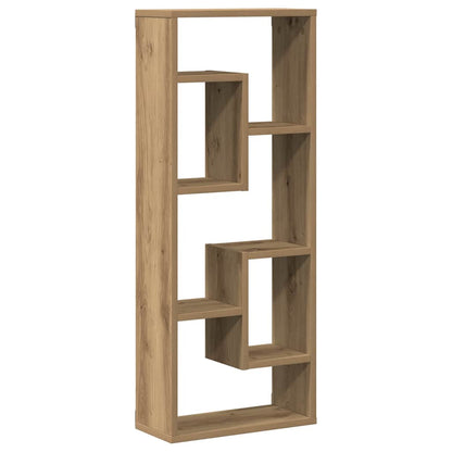 Wandplank 36x16x90 cm bewerkt hout artisanaal eikenkleurig