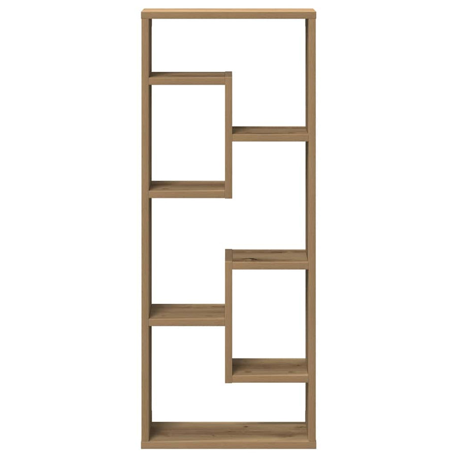 Wandplank 36x16x90 cm bewerkt hout artisanaal eikenkleurig