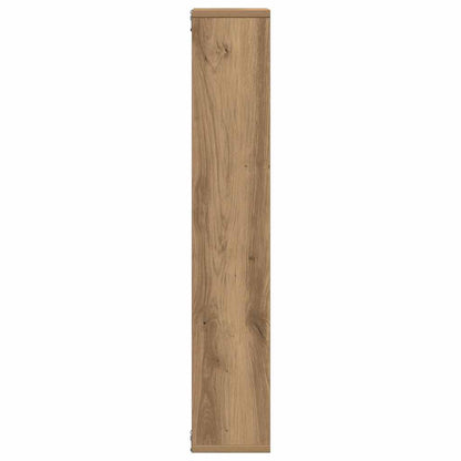 Wandplank 36x16x90 cm bewerkt hout artisanaal eikenkleurig