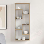 Wall shelf 36x16x90 cm treated artisanal oak colored wood
