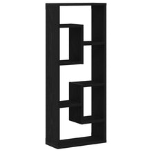 Wandplank 36x16x90 cm bewerkt hout zwart eikenkleurig