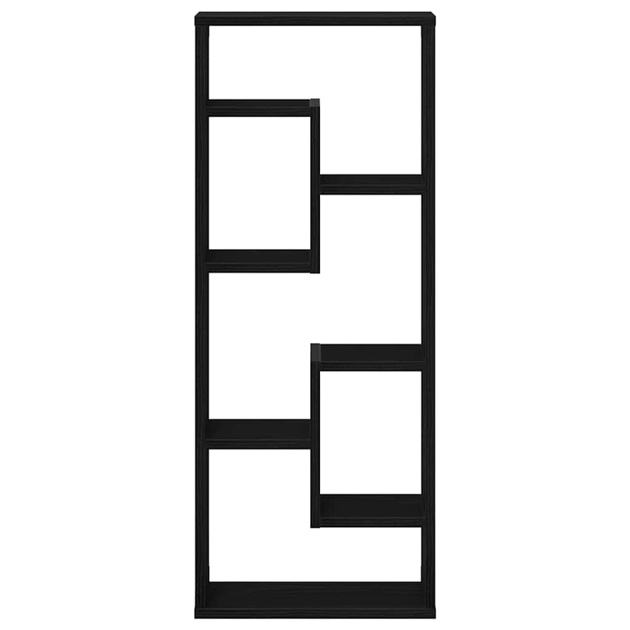 Wandplank 36x16x90 cm bewerkt hout zwart eikenkleurig