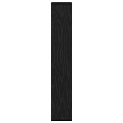 Wandplank 36x16x90 cm bewerkt hout zwart eikenkleurig
