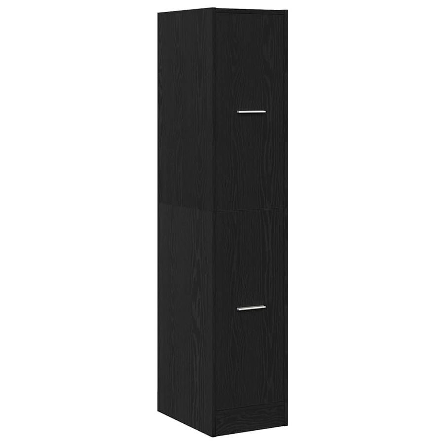 Apothekerskast 30x41x144,5 cm bewerkt hout zwart eikenkleurig