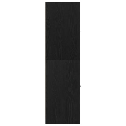 Apothekerskast 30x41x144,5 cm bewerkt hout zwart eikenkleurig