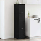 Black Oak Larder Cabinet 30x41x144.5 cm Engineered Wood