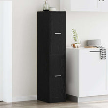 Apothekerskast 30x41x144,5 cm bewerkt hout zwart eikenkleurig