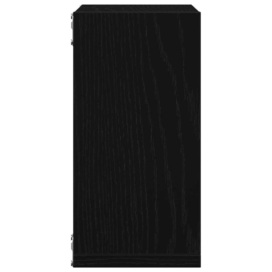 Wandschappen kubus 2 st 30x15x30 cm bewerkt hout zwart eiken