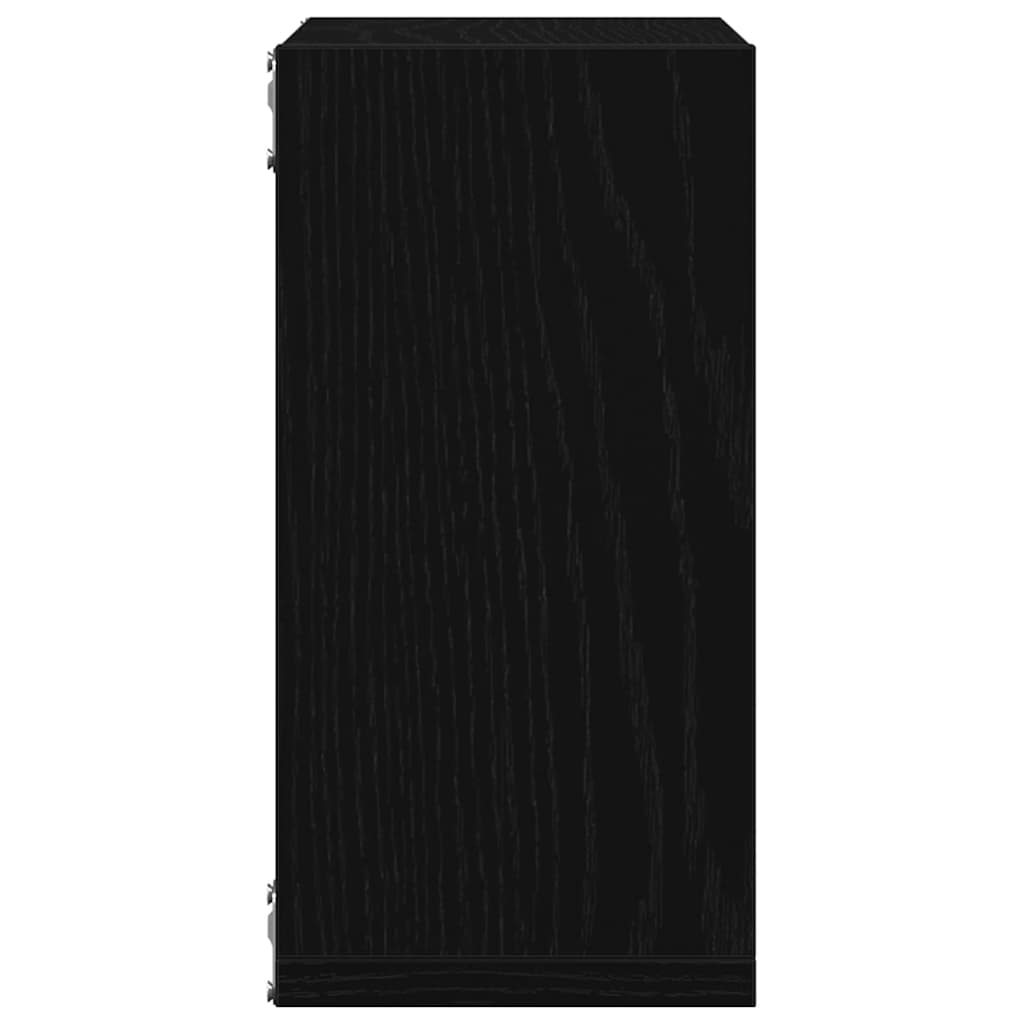 Wandschappen kubus 4 st 30x15x30 cm bewerkt hout zwart eiken