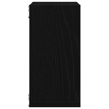 Wandschappen kubus 4 st 30x15x30 cm bewerkt hout zwart eiken