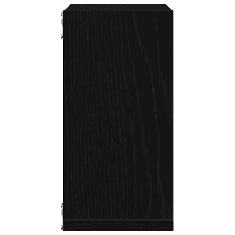Wandschappen kubus 4 st 30x15x30 cm bewerkt hout zwart eiken