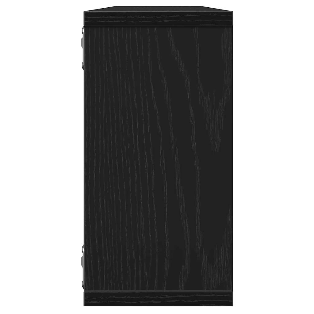 Wandrekken Kubusvormige 4 st 100x15x30 cm spaanplaat zwart