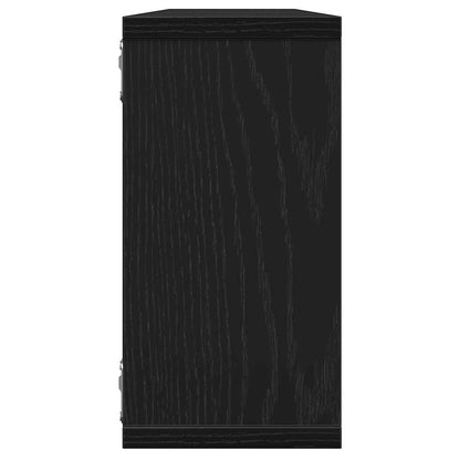 Wandrekken Kubusvormige 4 st 100x15x30 cm spaanplaat zwart