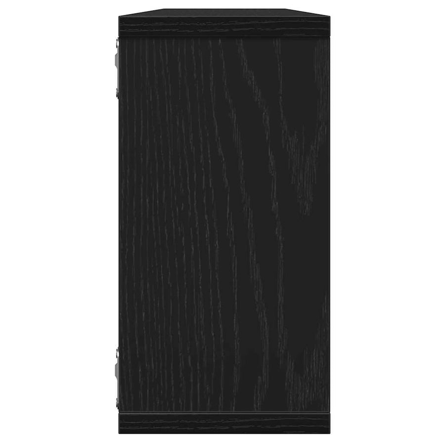 Wandrekken Kubusvormige 4 st 100x15x30 cm spaanplaat zwart