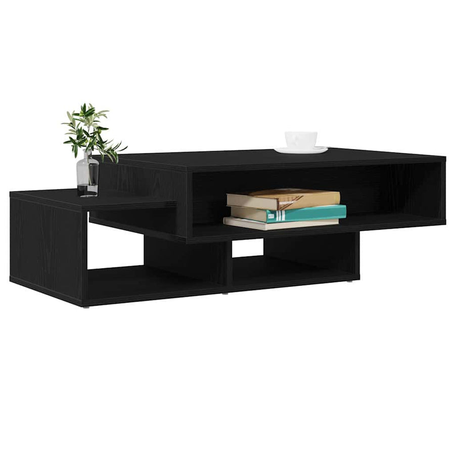 Salontafel 105x55x32 cm bewerkt hout zwart eikenkleur