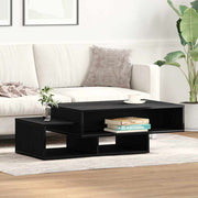 Salontafel 105x55x32 cm bewerkt hout zwart eiken