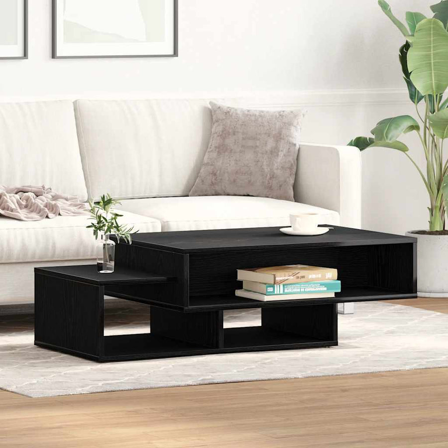 Salontafel 105x55x32 cm bewerkt hout zwart eikenkleur
