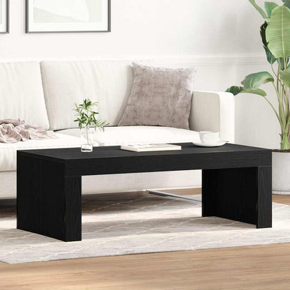 Salontafel Zwart Eiken 102 x 50 x 35 cm Bewerkt hout