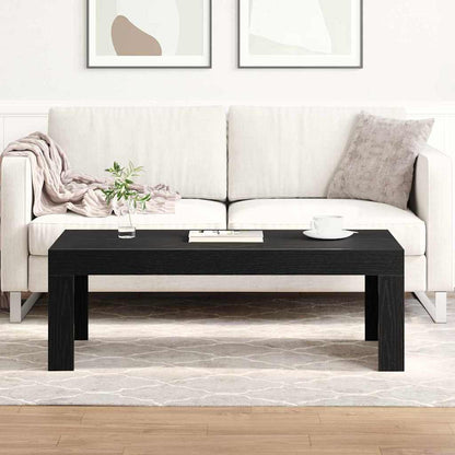 Salontafel Zwart Eiken 102 x 50 x 35 cm Bewerkt hout