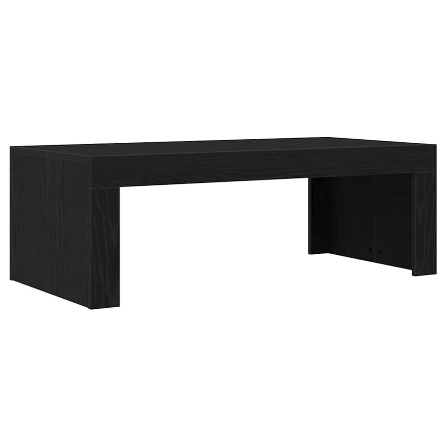 Salontafel Zwart Eiken 102 x 50 x 35 cm Bewerkt hout