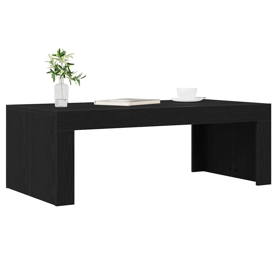 Salontafel Zwart Eiken 102 x 50 x 35 cm Bewerkt hout