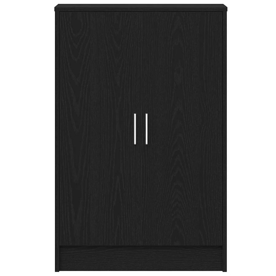 Schoenenkast 60x35x92 cm spaanplaat zwart eikenkleurig