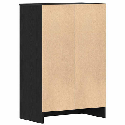 Schoenenkast 60x35x92 cm spaanplaat zwart eikenkleurig