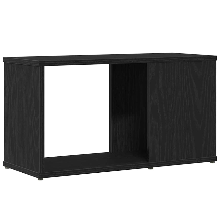 Tv-meubel 60x24x32 cm spaanplaat zwart eikenkleurig
