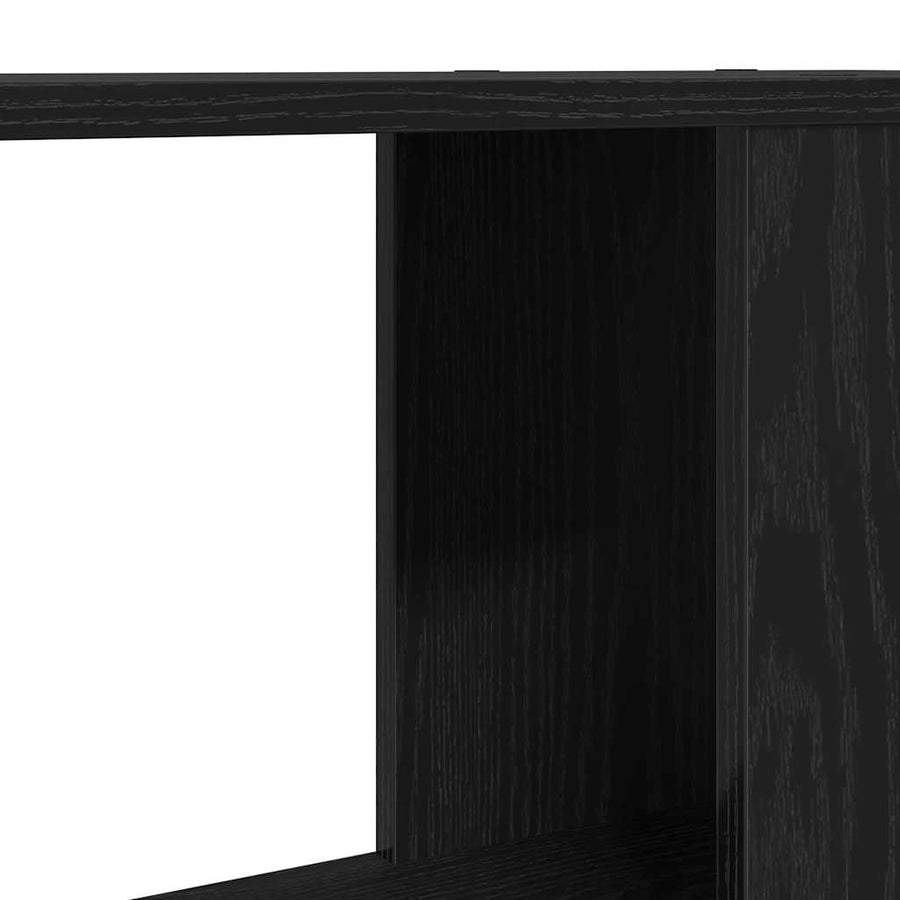 Boekenkast/kamerscherm 60x24x186 cm zwart eikenkleurig