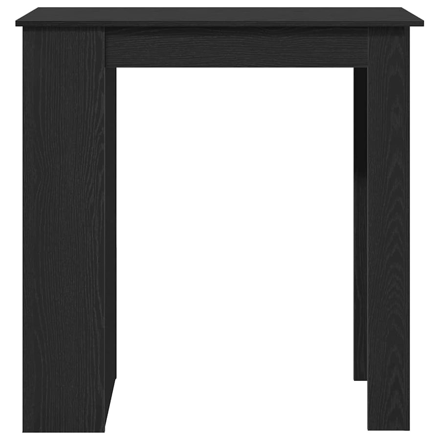 Bartafel met opbergrek 102x50x103,5 cm zwart eikenkleurig