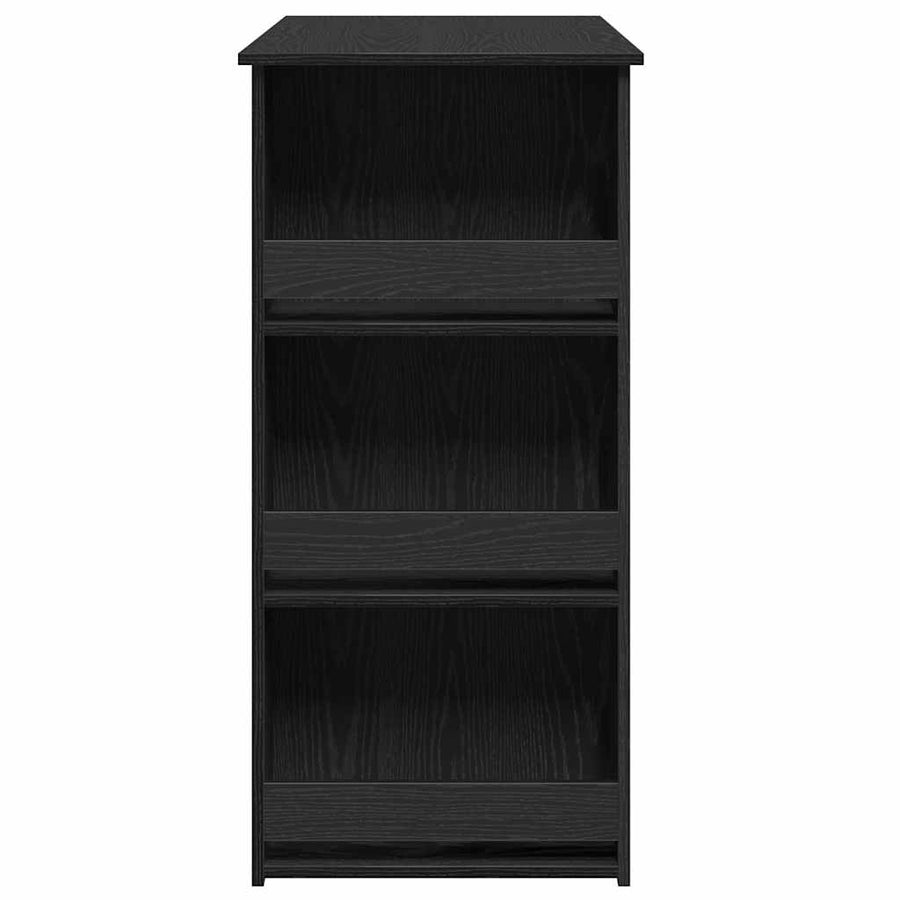 Bartafel met opbergrek 102x50x103,5 cm zwart eikenkleurig
