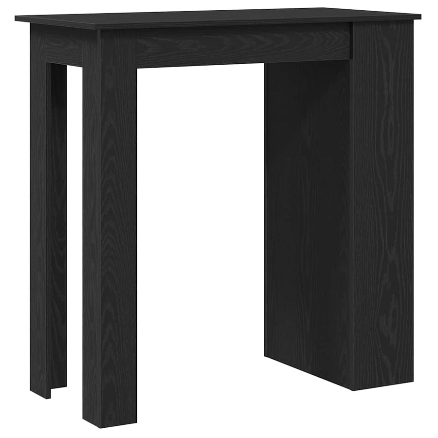 Bartafel met opbergrek 102x50x103,5 cm zwart eikenkleurig
