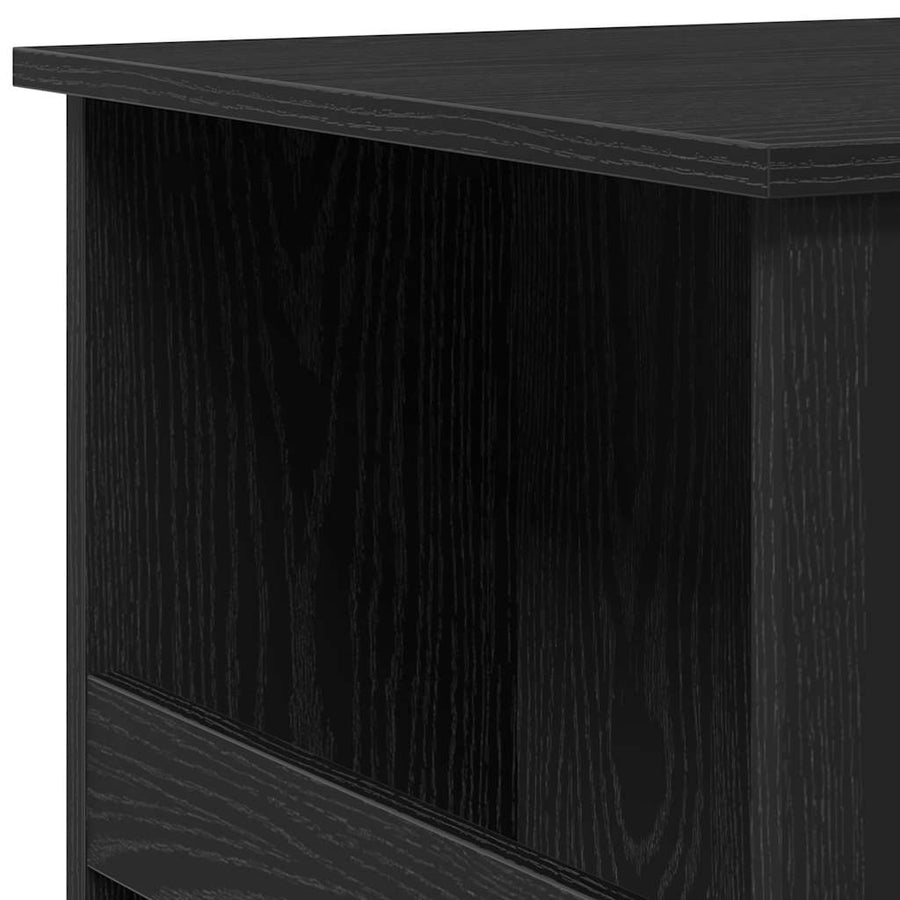 Bartafel met opbergrek 102x50x103,5 cm zwart eikenkleurig