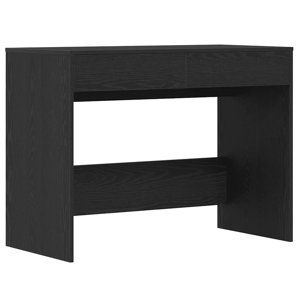 Bureau 101x50x76,5 cm spaanplaat zwart eikenkleurig