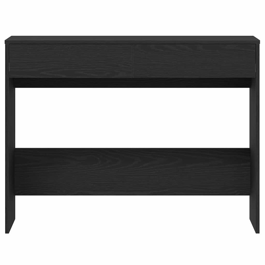 Bureau 101x50x76,5 cm spaanplaat zwart eikenkleurig