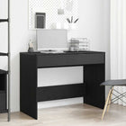 Bureau 101x50x76,5 cm spaanplaat zwart eiken