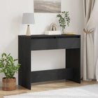 Console table 89x41x76.5 cm chipboard black oak-effect